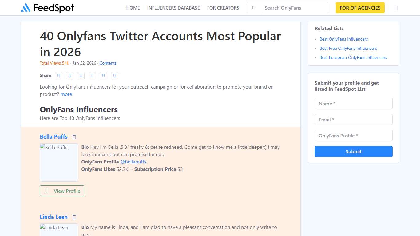 40 Onlyfans Twitter Accounts Most Popular in 2026